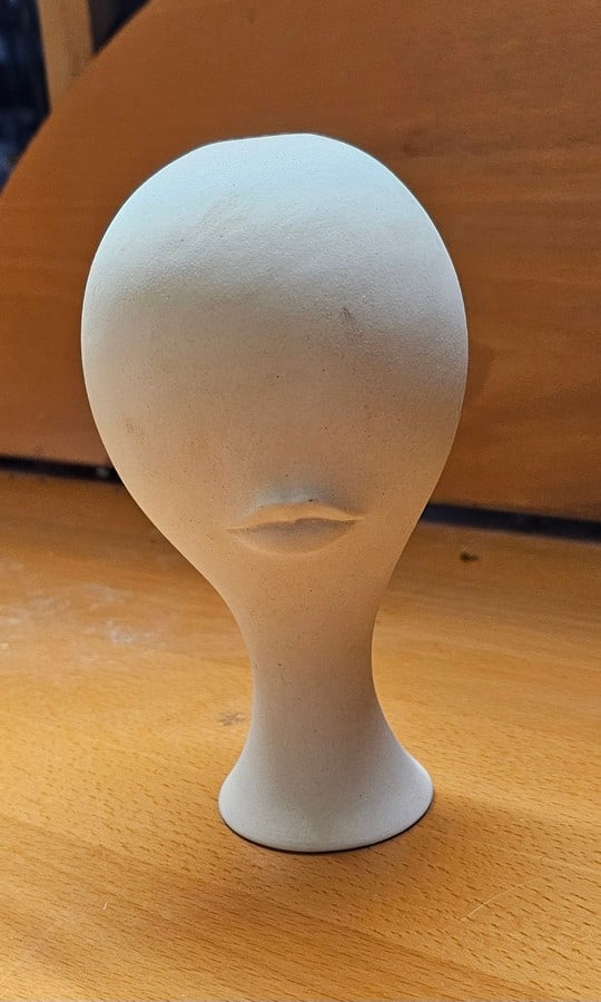 Jonathan Adler Modernist Porcelain Face Vase 7x4" (1 of 2)