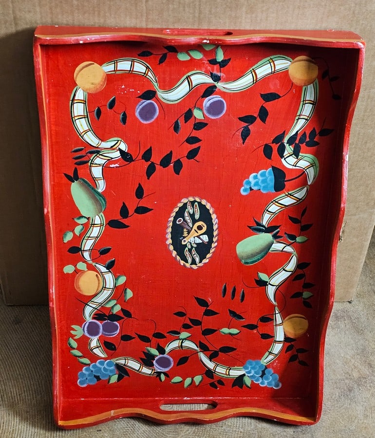 Jane Keltner Designs for Two's Company Wooden Tray 16x23": Jane Keltner Designs for Two's Company Wooden Tray 16x23"