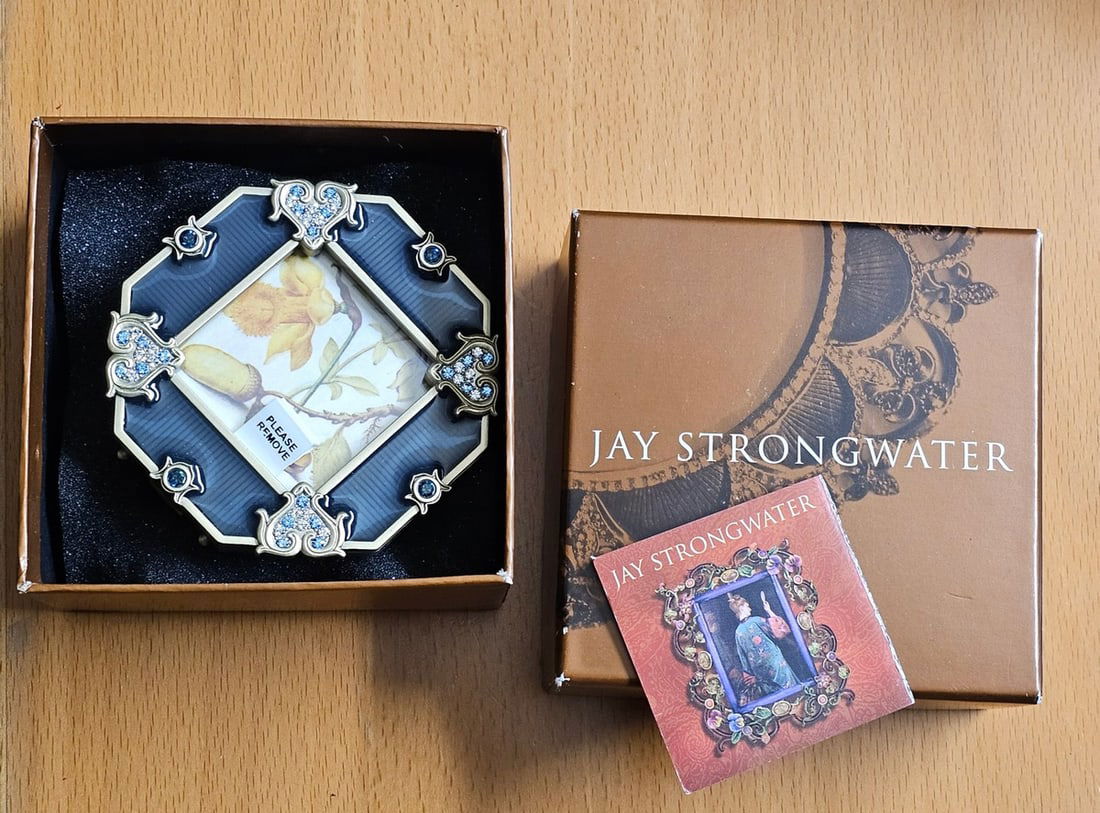 NIB Jay Strongwater Enameled Small Frame 3x3" (1 of 1)