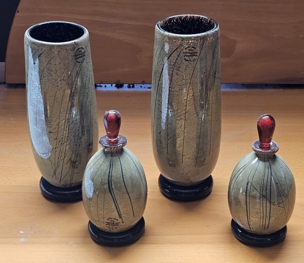 The Melting Pot U.K. Art Glass Vases and Perfume Bottles (1 of 2)