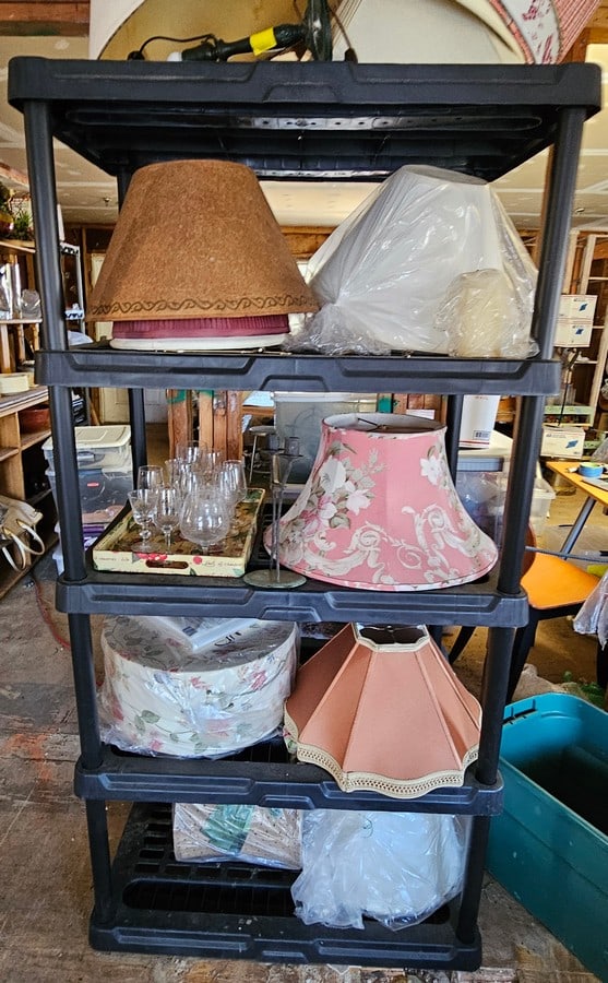 Black Shelving Unit Plastic NO CONTENTS 71x36x33" (1 of 1)