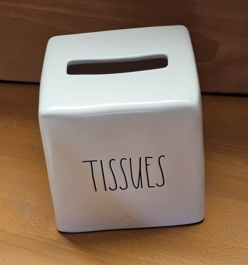 Rae Dunn Ceramic Tissue Box Cover: Rae Dunn Ceramic Tissue Box Cover