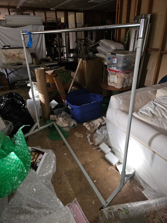 White Commercial Rolling Z Clothing Rack Metal (1 of 1)