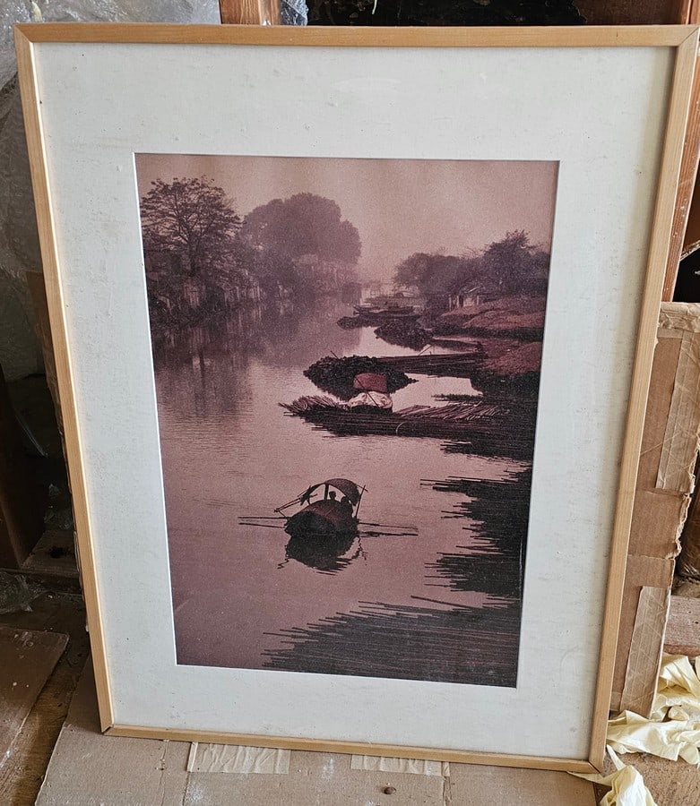 Asian Framed Water Print frame; 32x23.5" (1 of 1)