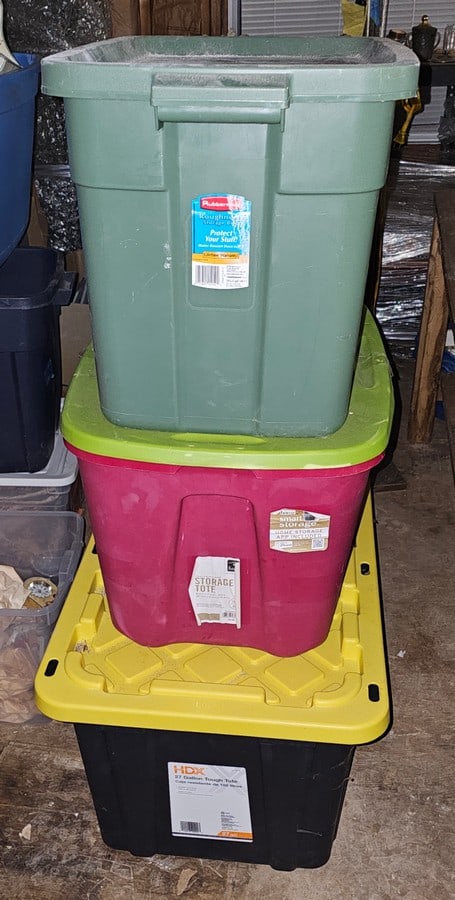 3 Lidded Plastic Totes (1 of 1)