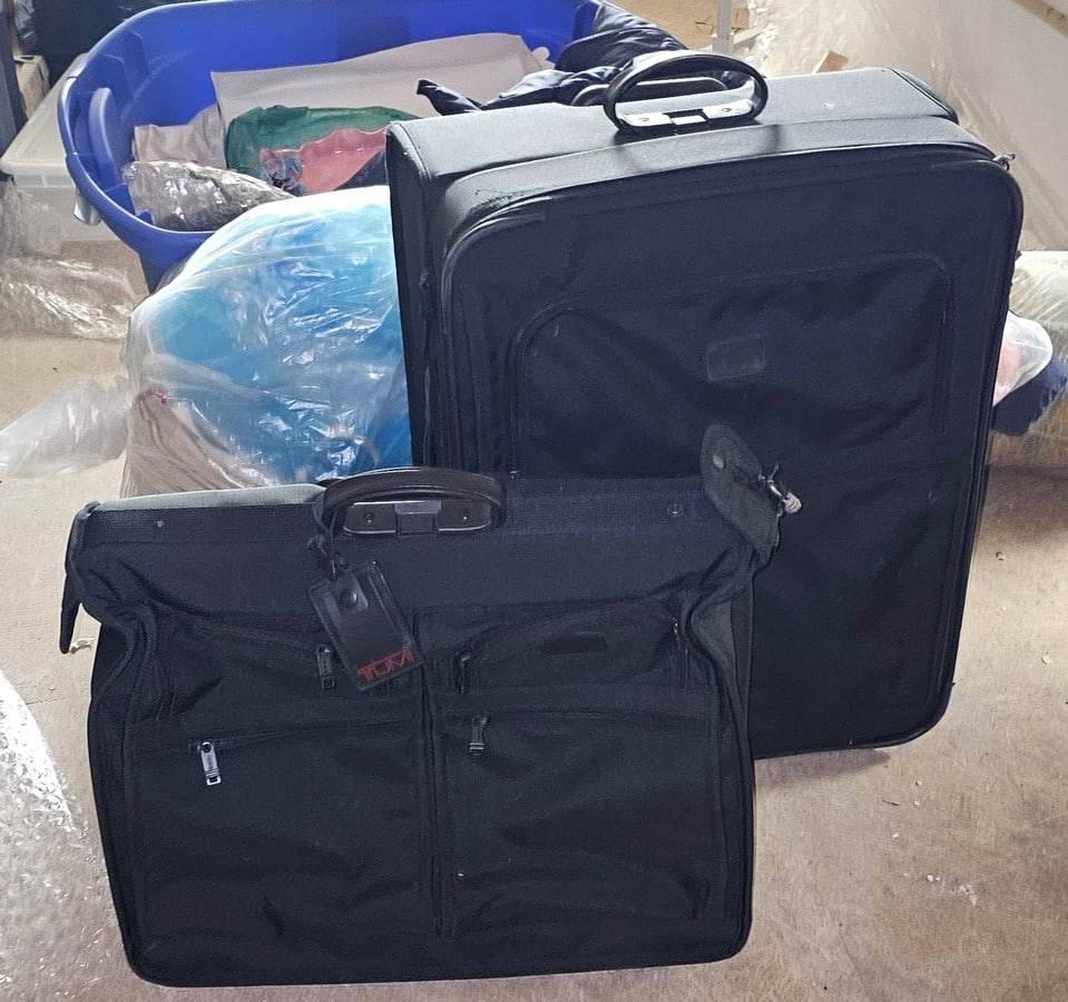 Tumi Large Suitcase and Wardrobe Bag (1 of 1)