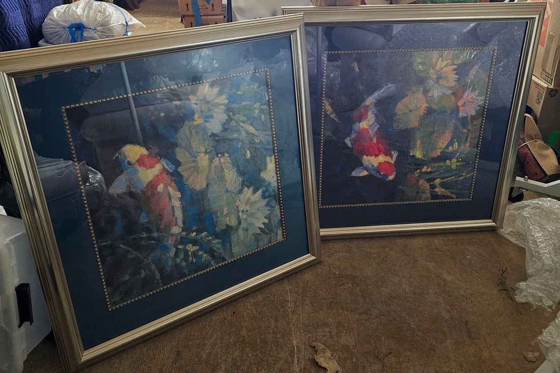 Pair of Koi Fish Wall art each frame;3ft x 3 ft (1 of 1)
