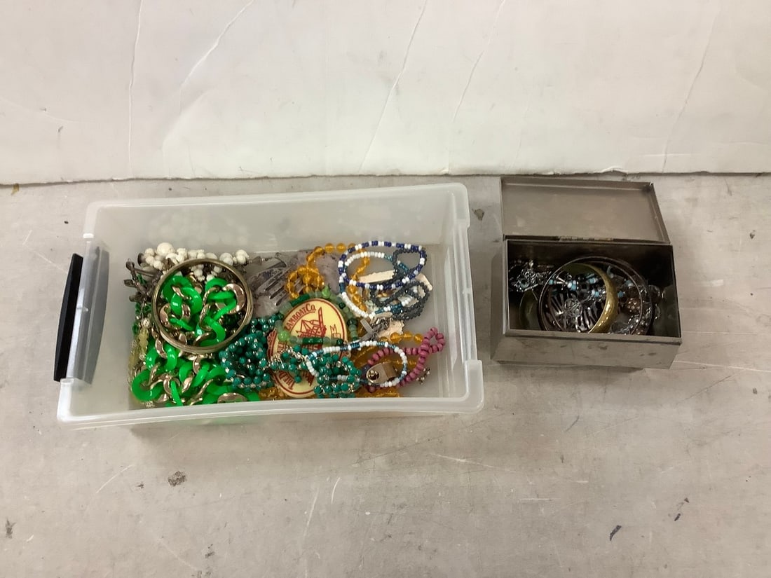 Lot of Costume Jewelry and Jewelry box filled with jewelry 3 1/2x4.75": Lot of Costume Jewelry and Jewelry box filled with jewelry 3 1/2x4.75"