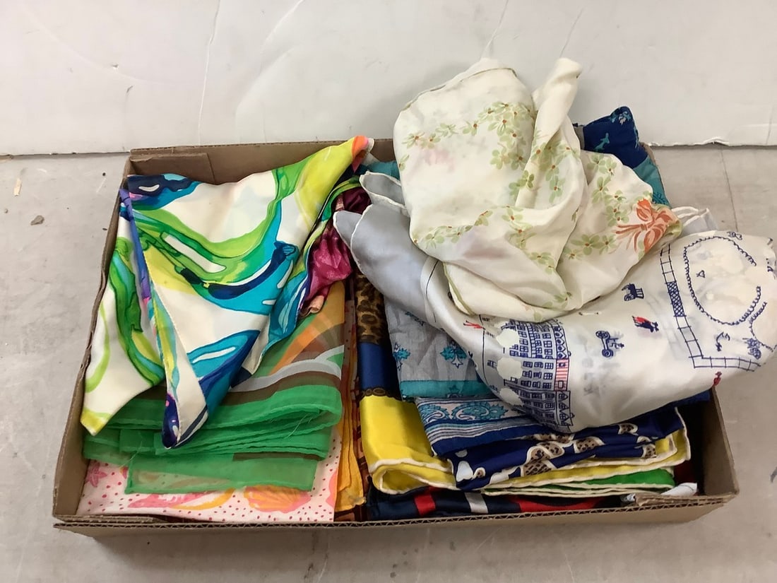 Assortment of Scarves Silk, etc. (1 of 1)