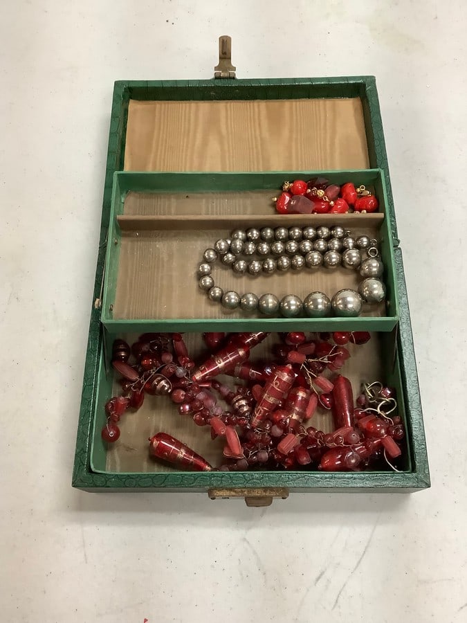 Jewelry Box Filled with Costume Jewelry: Jewelry Box Filled with Costume Jewelry