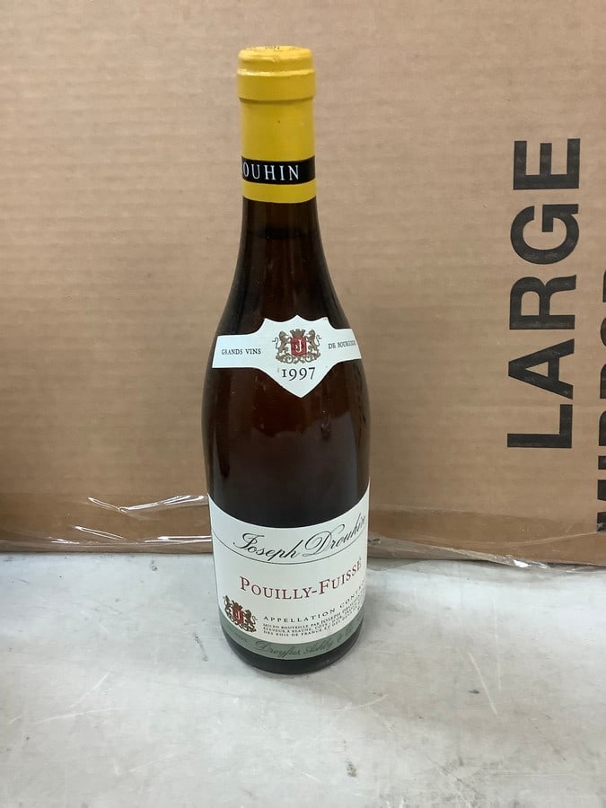 Joseph Drouhin Pouilly-Fuisse Sealed: Any contents in bottle is Free; You are bidding on the bottle & unbroken tax stamp