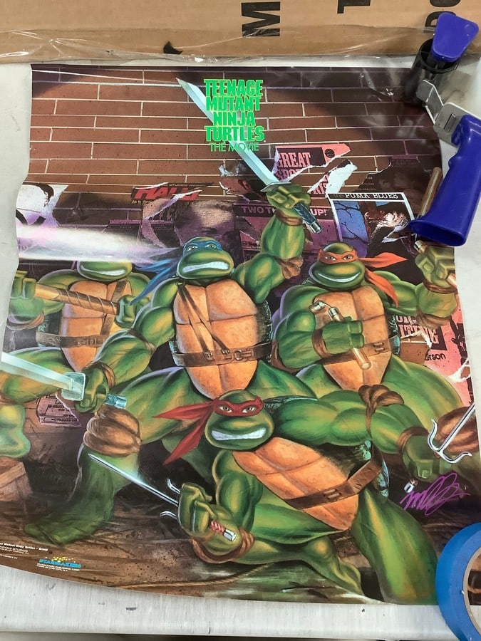 1989 TEENAGE MUTANT NINJA TURTLES POSTER 19x16: 1989 TEENAGE MUTANT NINJA TURTLES POSTER 19x16