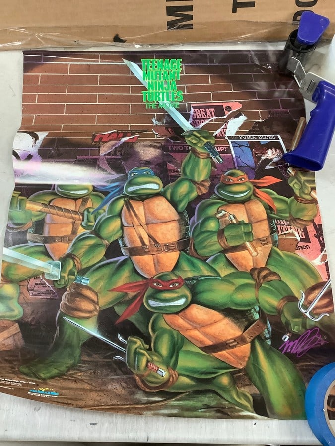 1992 TEENAGE MUTANT NINJA TURTLES POSTER 19x16: 1992 TEENAGE MUTANT NINJA TURTLES POSTER 19x16