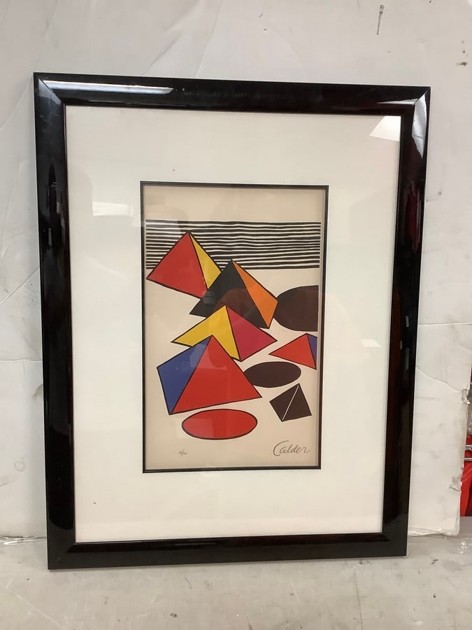 Signed Calder Lithograph "Eternity Five Pyramids" 27"x21" (1 of 1)