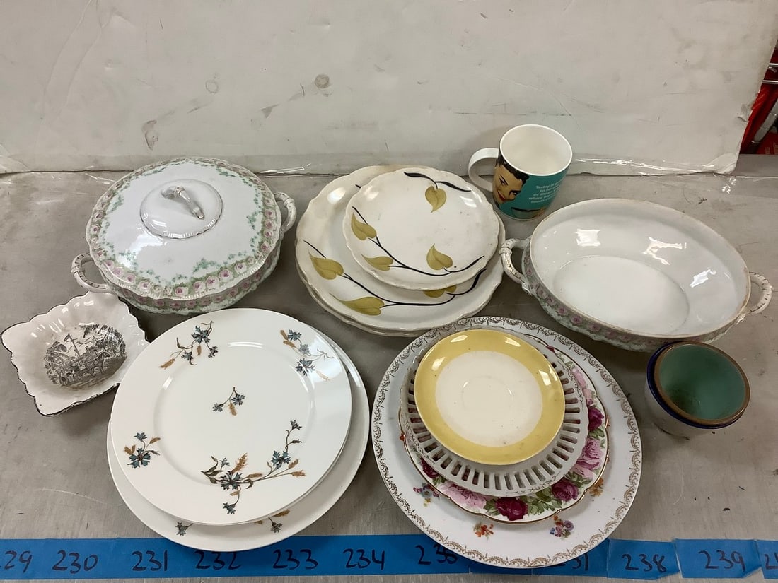 Lot of ROYAL AUSTRIA and more ceramic serving bowls, plates and cup (1 of 1)