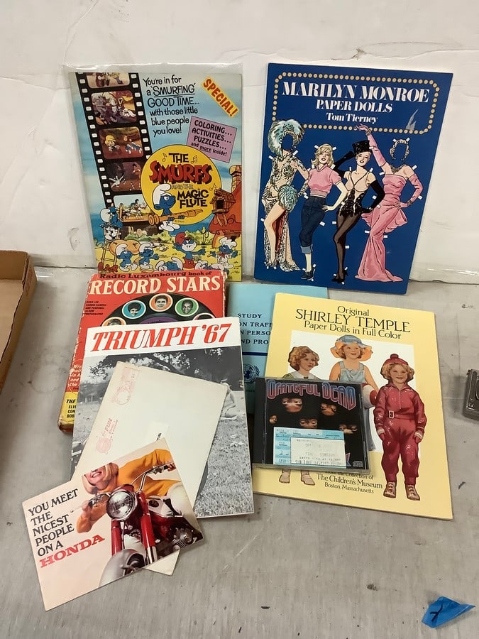 Grateful Dead CD and Ticket, Books and Motorcycle Advertisements (1 of 1)