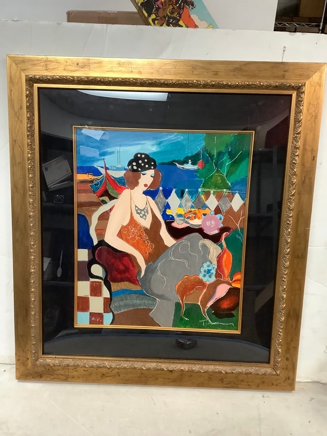 Tarkay, Itzchak Serigraph with COA 30"x27": Tarkay, Itzchak Serigraph with COA 30"x27"