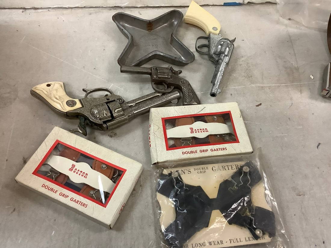 Cap Guns, Vintage Double Grip Garter Belts And More Auction