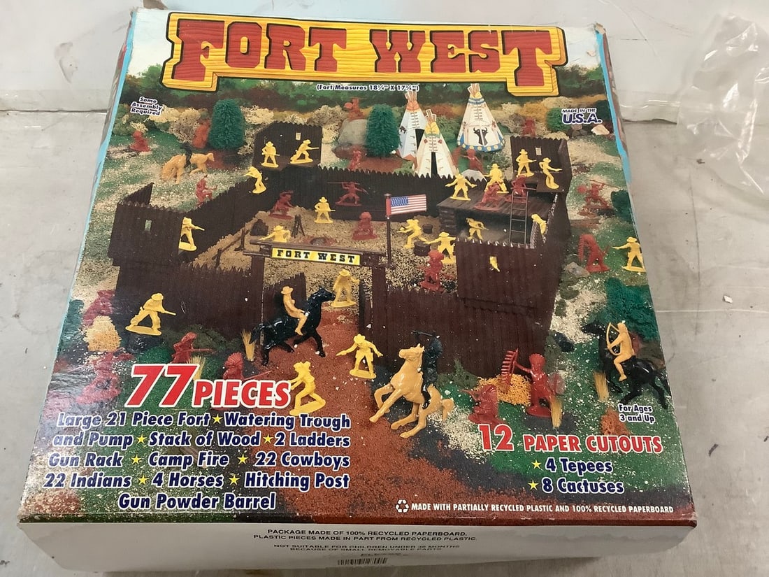 Complete Fort West Timee Toy 77 Piece Western Outpost: Complete Fort West Timee Toy 77 Piece Western Outpost