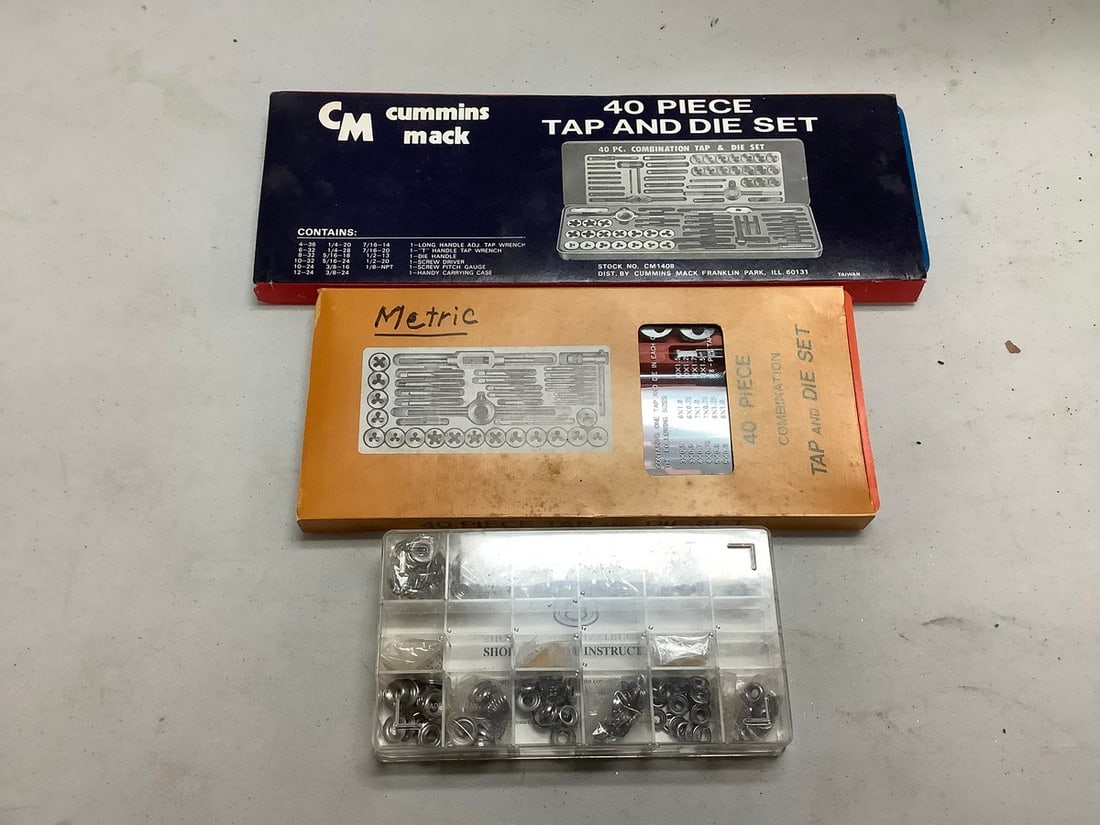 NEW in package tap and die sets: NEW in package tap and die sets