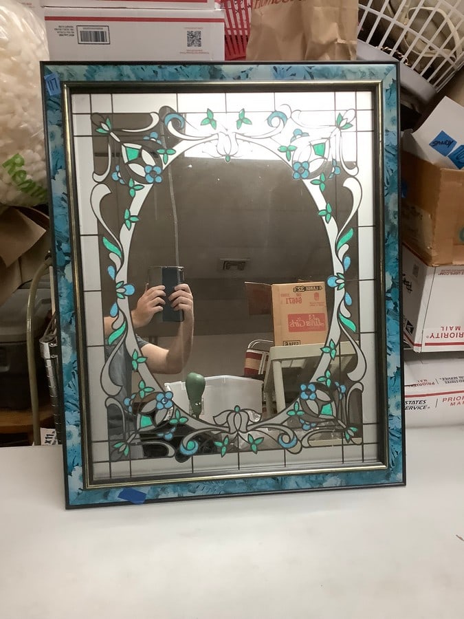 Etched Mirror 31.5"x26": Etched Mirror 31.5"x26"