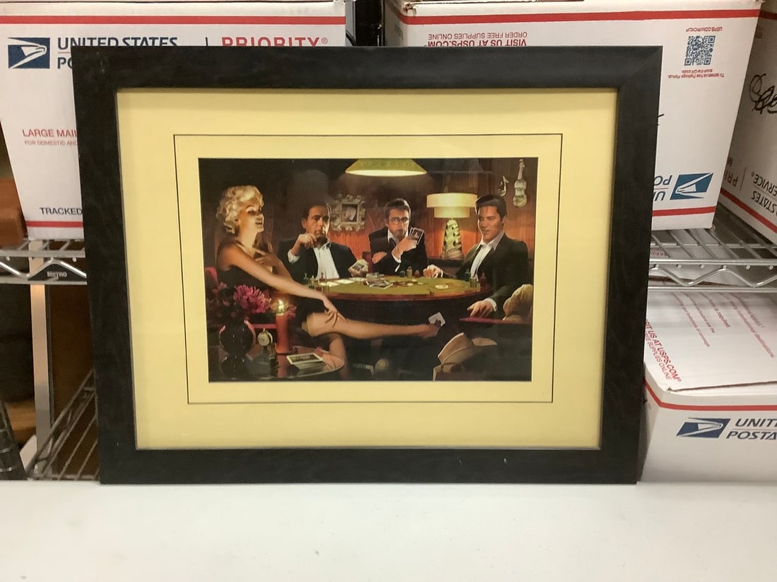 Elvis, James Dean, Marylin Monroe and Bogart Framed Picture: Elvis, James Dean, Marylin Monroe and Bogart Framed Picture