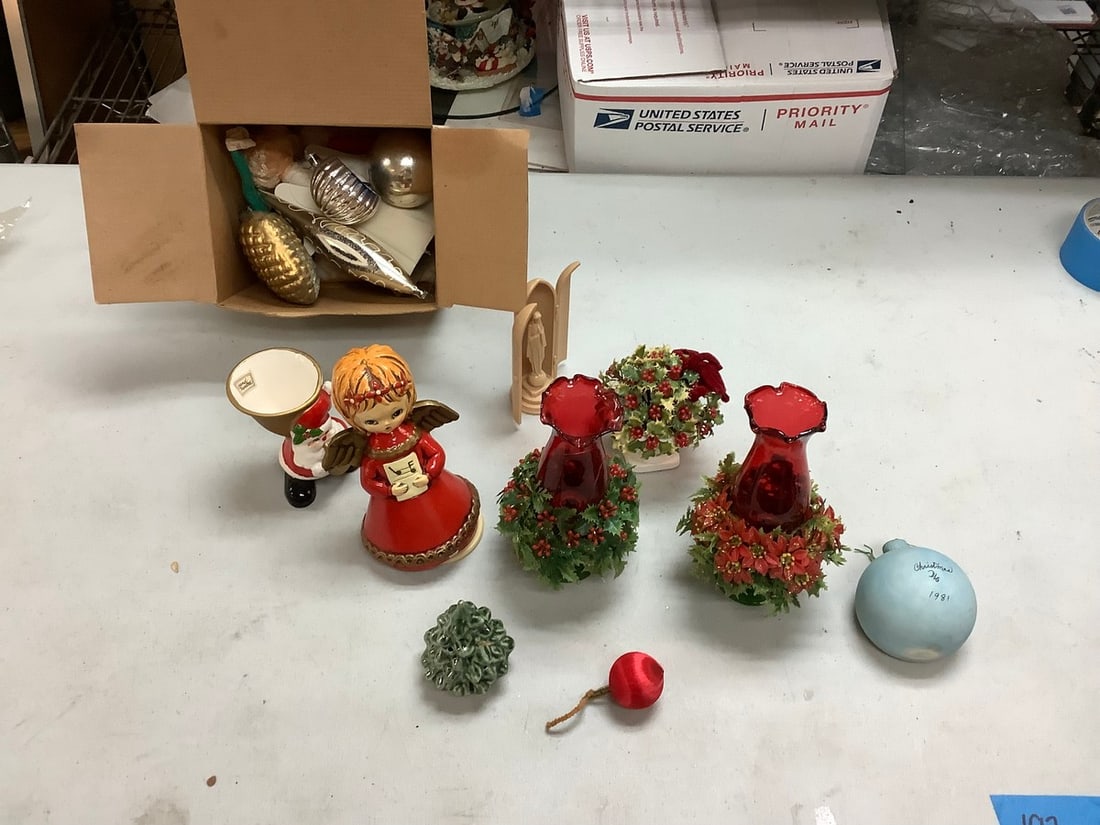 Lot of Christmas Ornaments and candle holders and more: Lot of Christmas Ornaments and candle holders and more