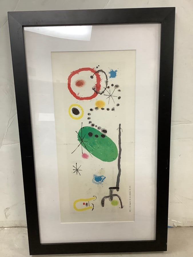 Framed abstract artwork(El Regardo de las plumas de oro15in.x25in.) (1 of 1)