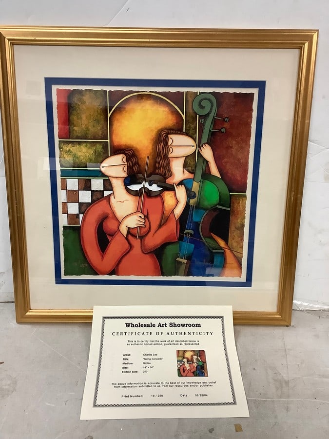 Framed painting by Charles Lee(14in.x14in.): Framed painting by Charles Lee(14in.x14in.)