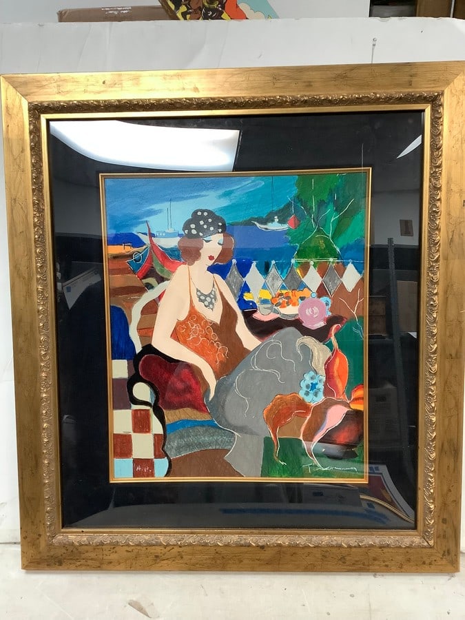 Framed serigraph Signed Tarkay 26in.x29.5in. (1 of 1)