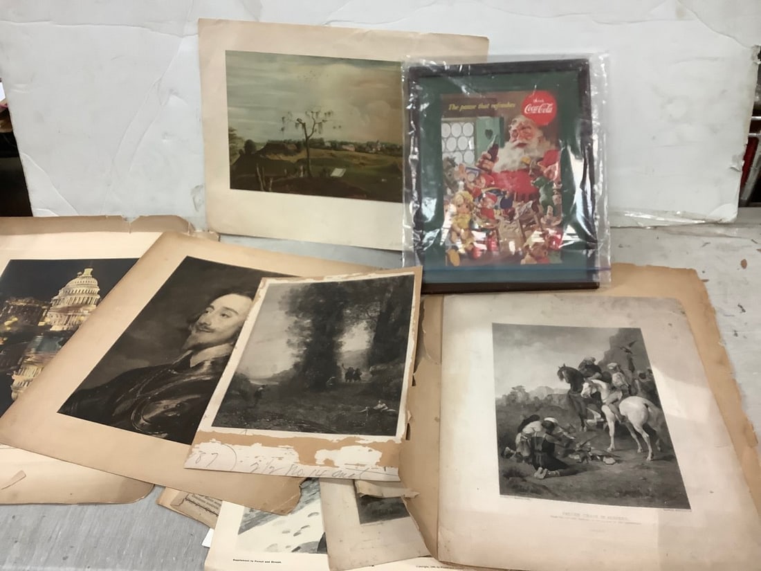 Coca cola advertising, large lot of engravings, and more (1 of 1)