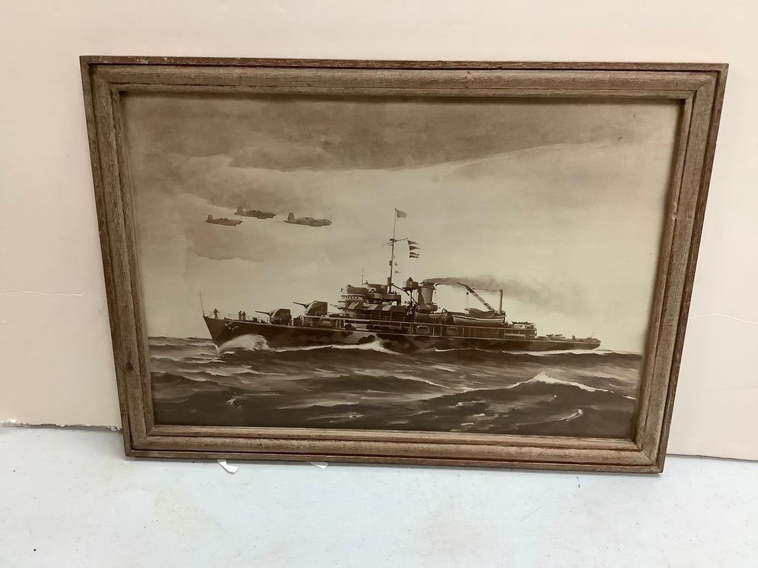 Print of WW2 ship 11x15": Print of WW2 ship 11x15"