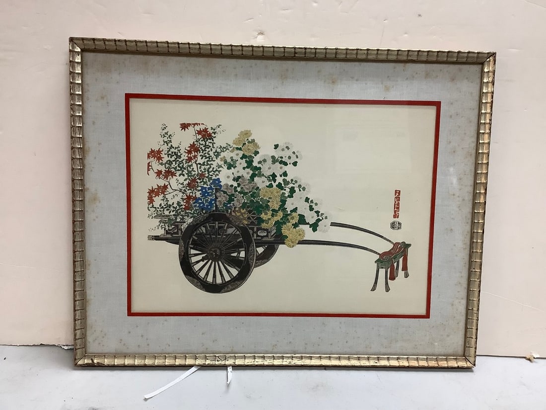 Framed floral artwork 23in.x18in. (1 of 1)