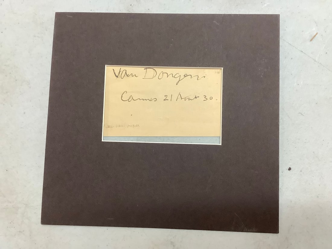 Kees Van Dongen signature 8.25"x7.75": Kees Van Dongen signature 8.25"x7.75"