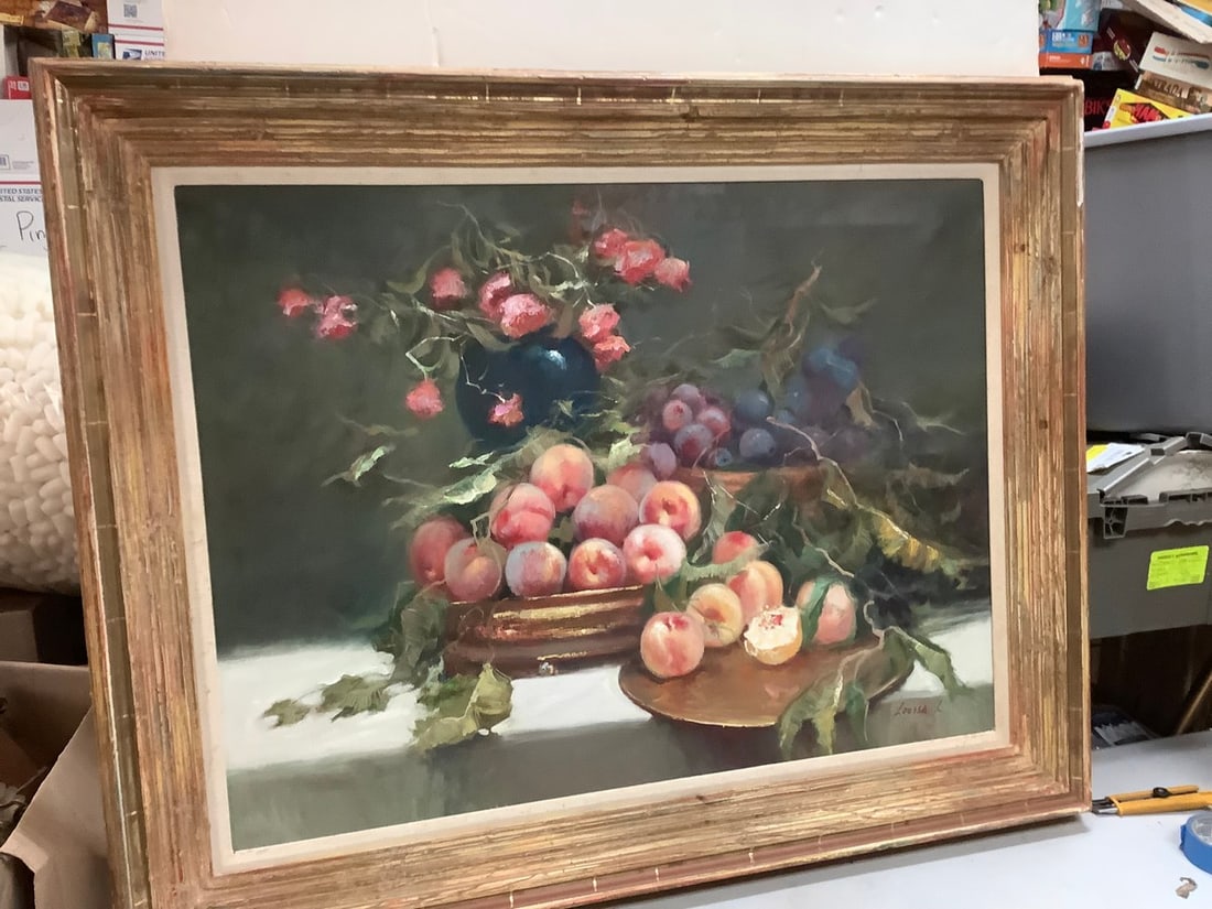 Signed Louisa .L oil on canvas 39.5"x48.25" (1 of 1)