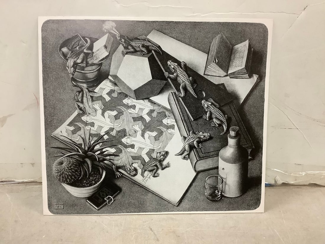 MC Escher Print in Colors 11x9.25in. (1 of 1)