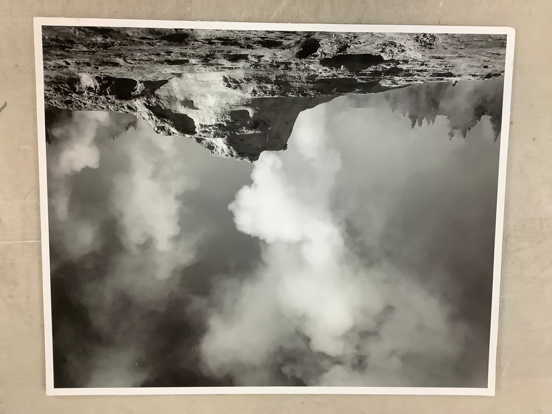 Ansel Adams "Castle Geyser Cove, Yellowstone National Park" Print in Colors 16.5x13.5: Ansel Adams "Castle Geyser Cove, Yellowstone National Park" Print in Colors 16.5x13.5