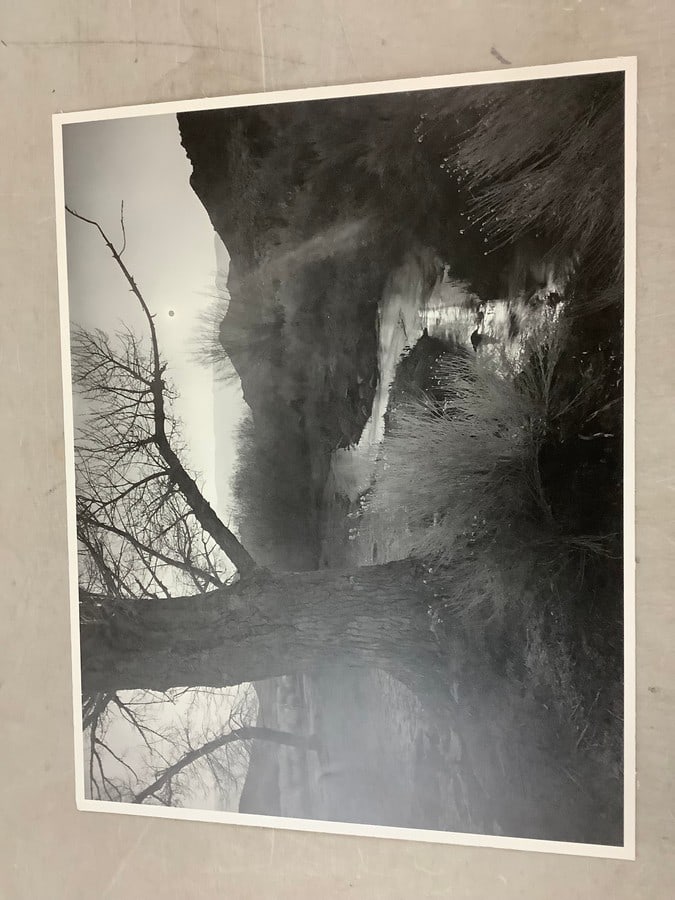 Ansel Adams "The Black Sun, Owen's Valley, CA 1939" Print in Colors 15.5x12": Ansel Adams "The Black Sun, Owen's Valley, CA 1939" Print in Colors 15.5x12"