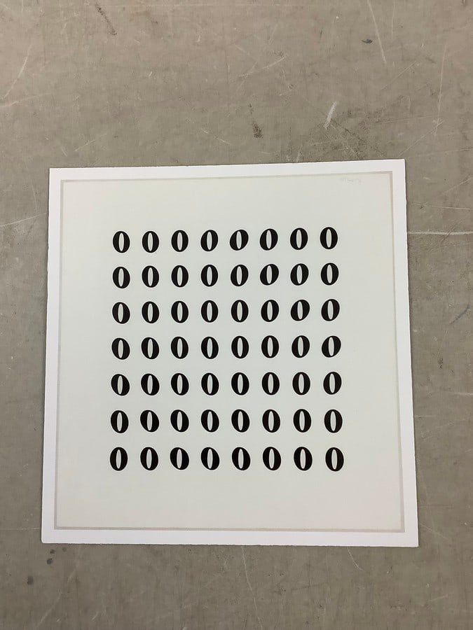 Bridget Riley Print in Colors 7.75x8" (1 of 1)