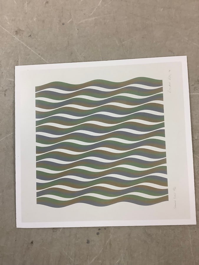 Bridget Riley Print in Colors 8x7.5" (1 of 1)