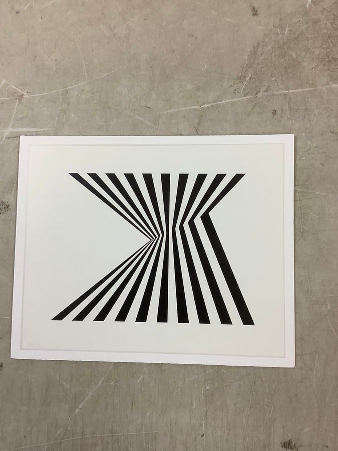 Bridget Riley Print in Colors 7.75x6.5" (1 of 1)