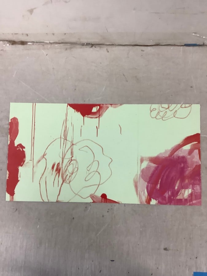 Cy Twombly Print in Colors 16.75x8.75" (1 of 1)