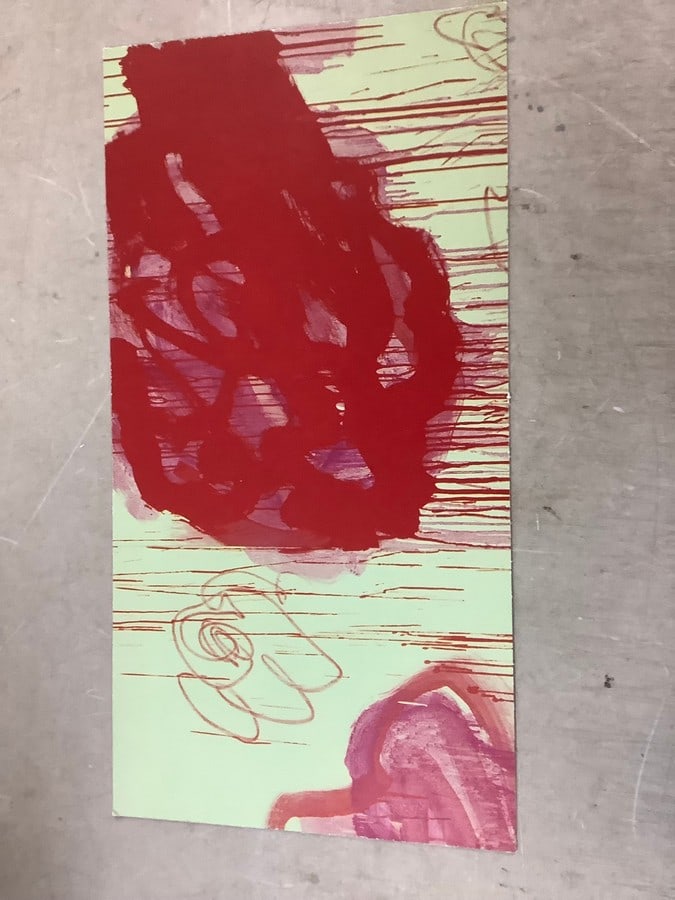 Cy Twombly Print in colors 17x8.75" (1 of 1)
