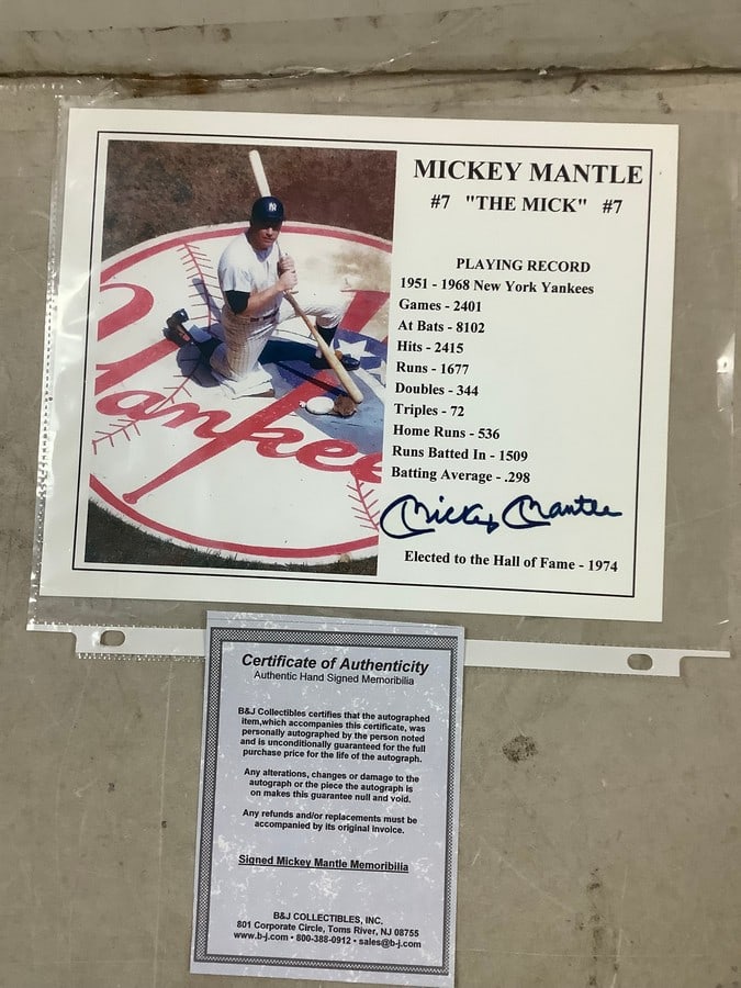 Mickey Mantle Signed Picture (1 of 1)
