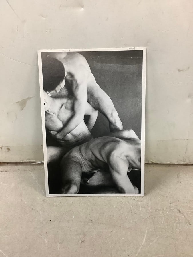 Andy Devine black and white male nude 1996 4x7in.: Andy Devine black and white male nude 1996 4x7in.