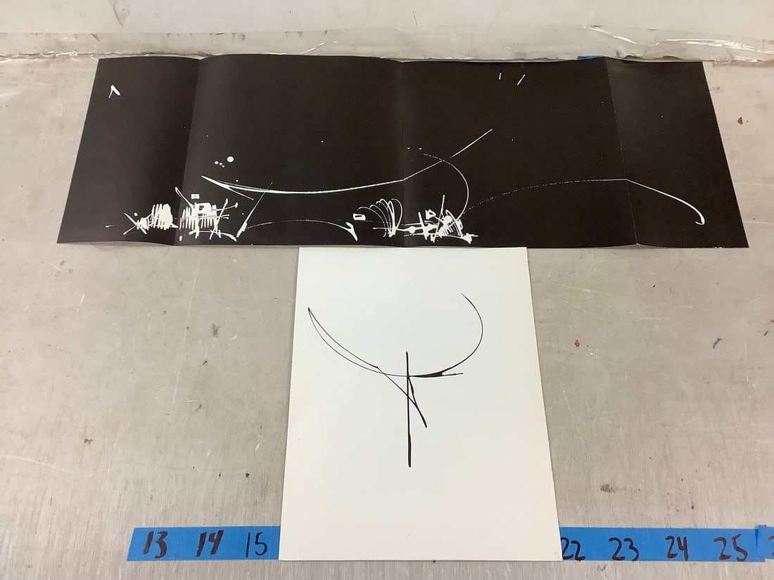 Georges Mathieu Lithographs biggest 25x9": Georges Mathieu Lithographs biggest 25x9"