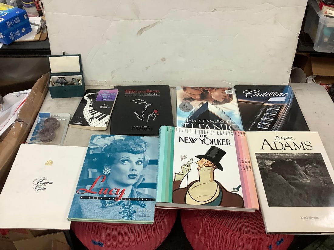 Lot of various books, sterling silver Meka Denmark Spoons and Pot (1 of 1)