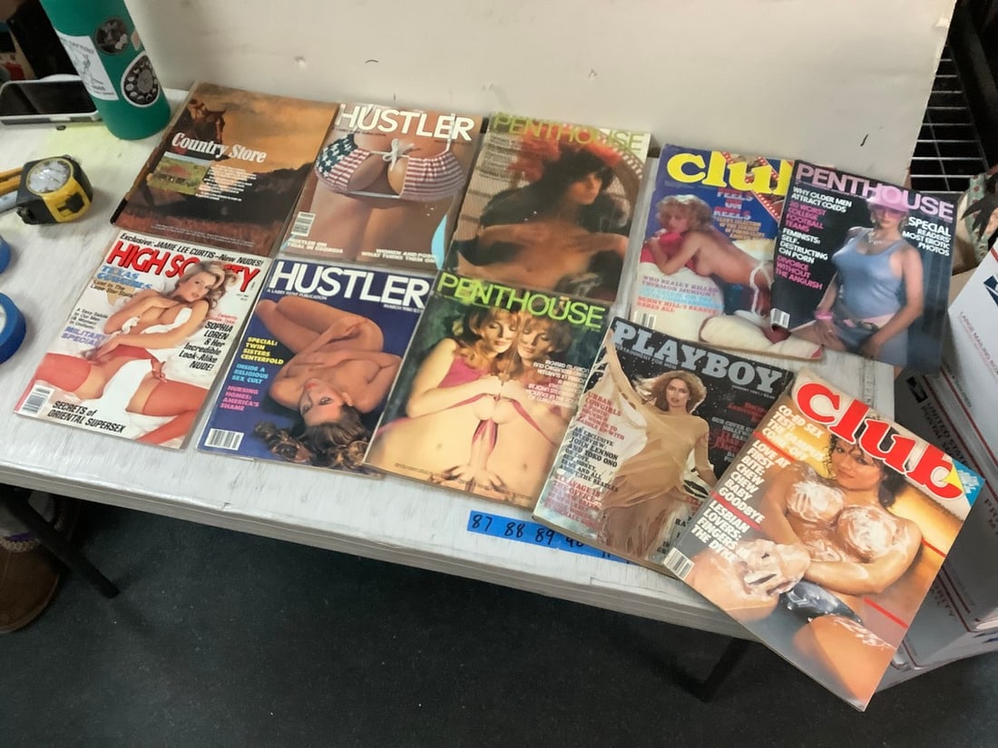 Lot of vintage hustlers, country store and more adult magazines: Lot of vintage hustlers, country store and more adult magazines