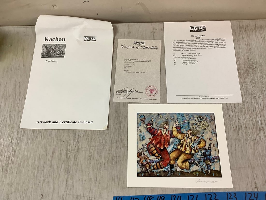 Seriolithograph in color, signed in the plate by Michael Kachan 9x7.25" with COA (1 of 1)