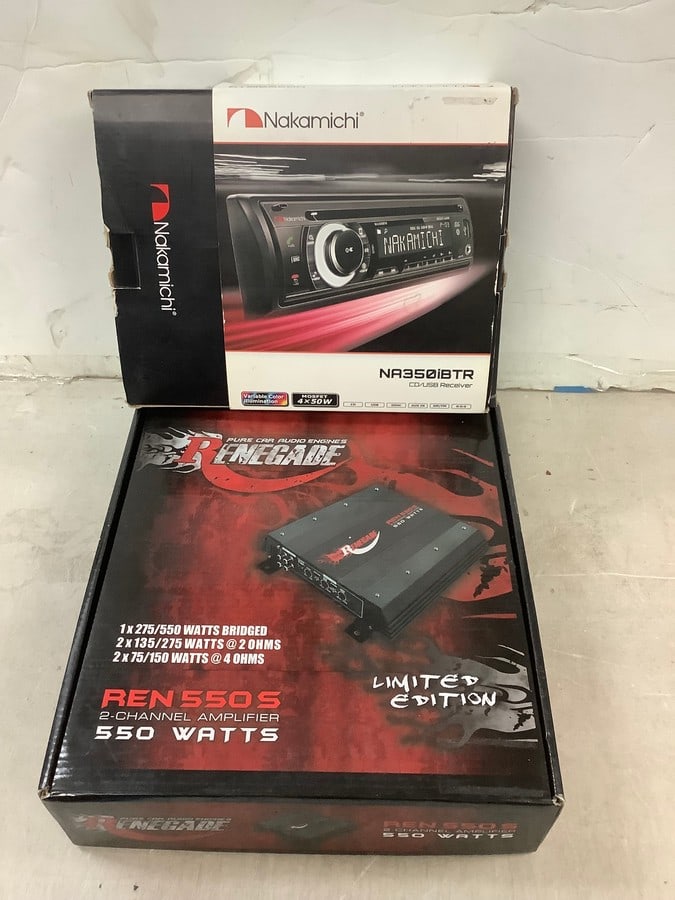 Nakamichi CD/USB receiver and Renegade amplifier (Ren 55oS) (1 of 1)